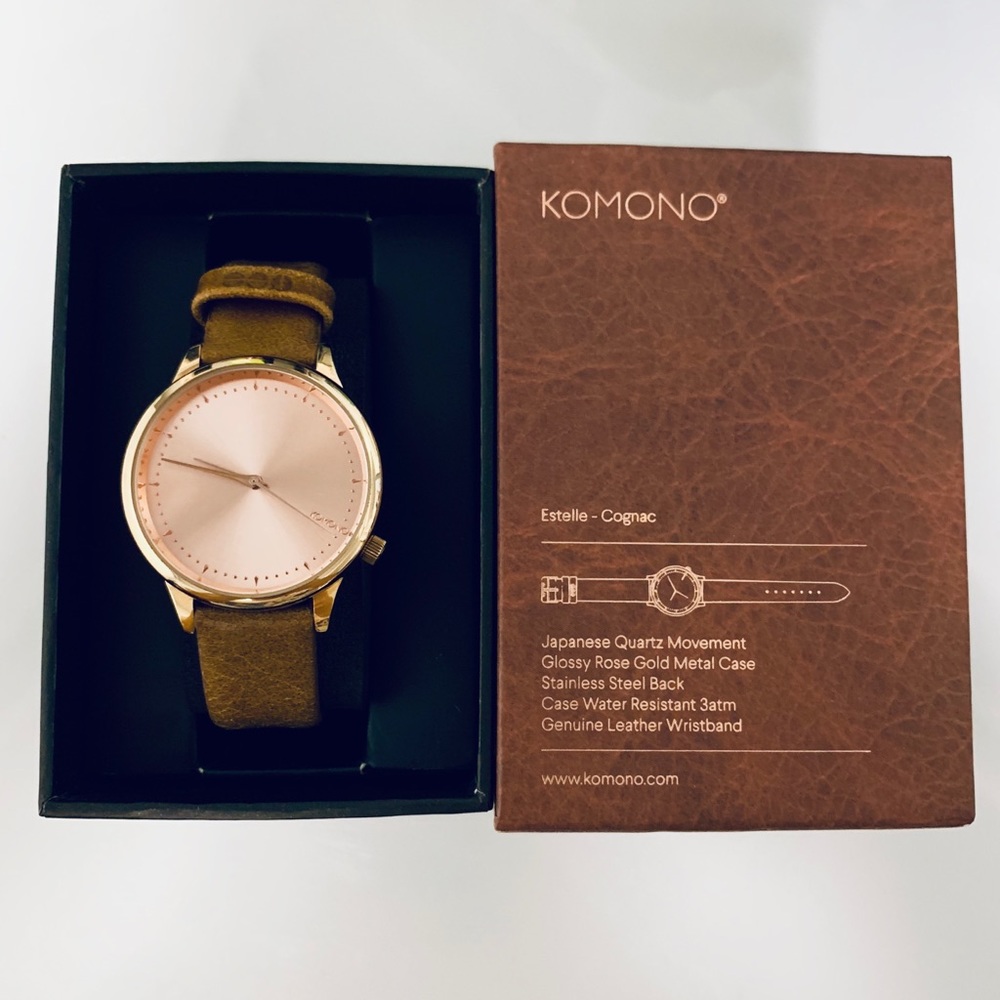 🌿SALE🌿 Komono Estelle Classic Watch in Cognac